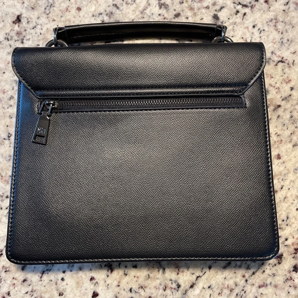 Badgley Mischka Black Top Handle‎ Bag Satchel Structured Handbag Purse